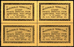 1961 US Local Stamp McDonald Territory Missouri Provisional Government