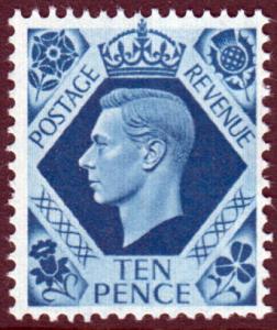 GB KGVI 1937 10d Turquoise-Blue SG474 Mint Never Hinged MNH UMM