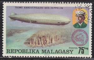 Fr Madagascar 547 Used 1976 Count Zeppelin and LZ-132