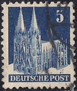 Germany #636 5pf Cologue Cathedral used VF