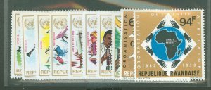 Rwanda #486-93/532-3 Unused Single
