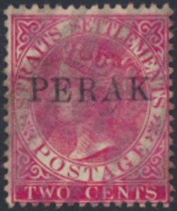 Perak  Malaya opt on Straits Settlement SC#  6  Used see details & scans