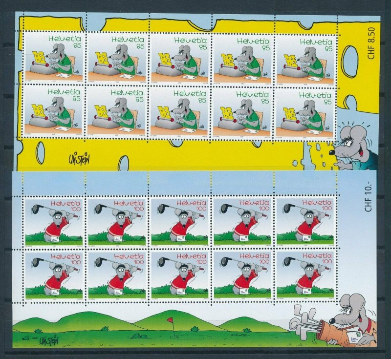 [109824] Switzerland 2005 Cartoons cheese mouse golf Miniature sheet MNH