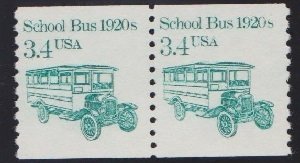 2123 School Bus MNH transportaion coil pair