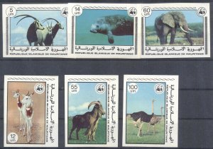 Mauritania 1978 Endangered Animals set Imperforate MNH VF.