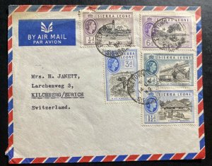 1950 Military Forces Freetown Sierra Leone Airmail Cover To Zurich Switzerland