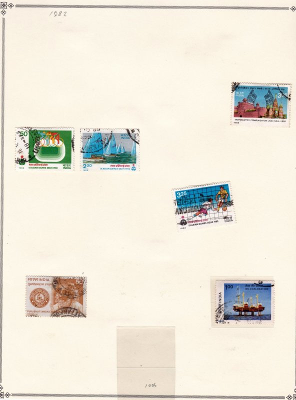 India Stamp Collection on pages   ......see details below