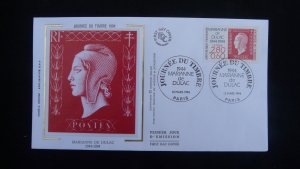 stamp on stamp Marianne de Dulac stamp day FDC France 1994 (ref 31409)