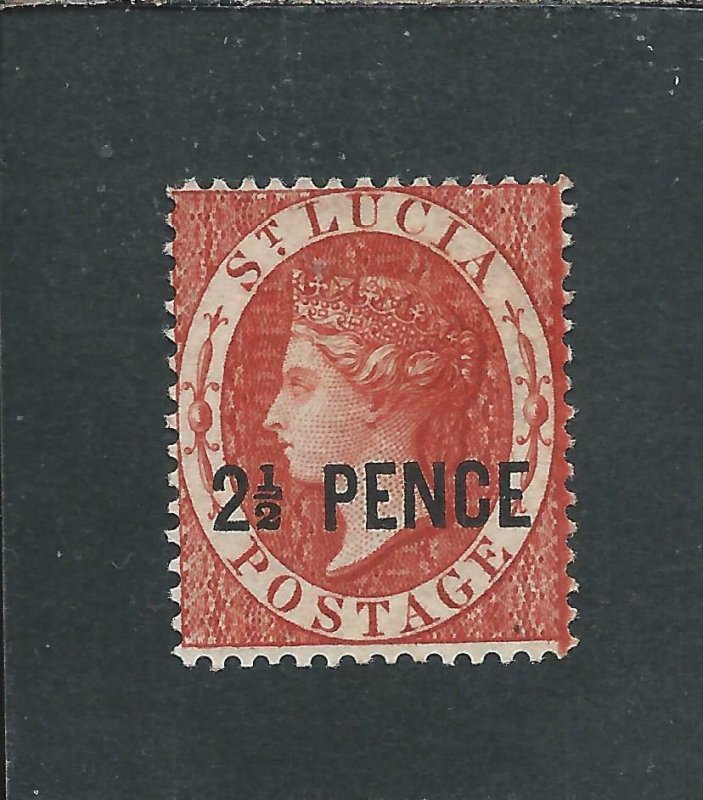 ST LUCIA 1881 2½d RED-BROWN MM SG 24 CAT £60