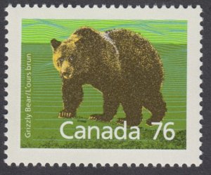 Canada - #1178 Grizzly Bear, Perf. 14.4 x 13.8 - MNH