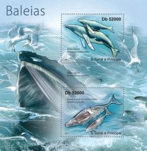 SAO TOME E PRINCIPE 2011 SHEET WHALES MARINE LIFE st11308a