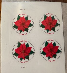 US # 5311 Global Forever Poinsettiaa PB 2018 Mint NH