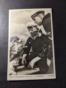 1940 Germany Feldpost Military PPC Postcard Cover Stralsund to Berlin Naval