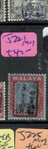 MALAYA JAPANESE OCCUPATION SELANGOR (PP1002B) $1 BLACK CHOP SGJ221  MOG 