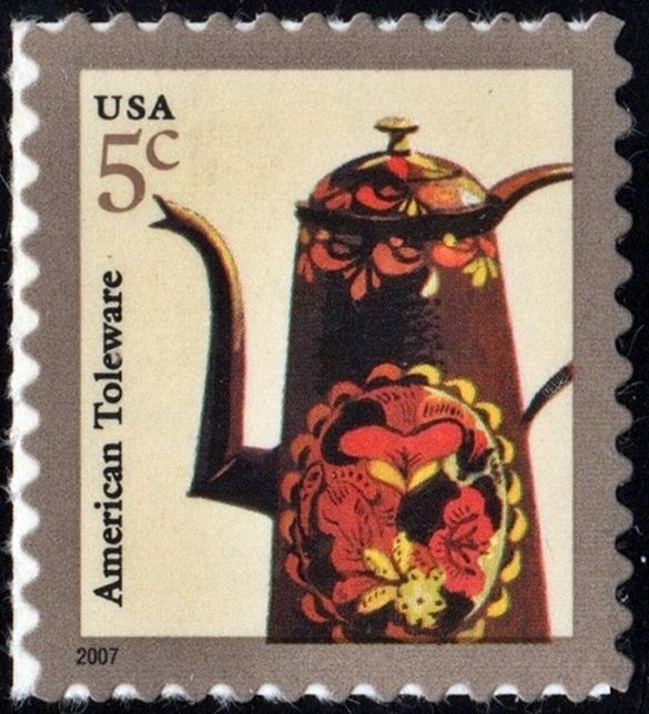 3756A 5c American Design Series ~ Toleware Coffee Pot, SA Mint NH OG  VF