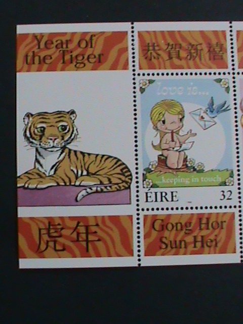 ​IRELAND- YEAR OF THE LOVELY TIGER, LOVELY CARTOON LOVERS MNH S/S-SHEET VF