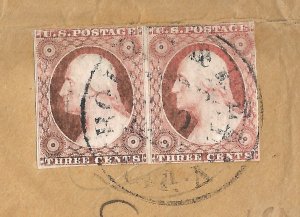 Doyle's_Stamps: 1857 Rough and Ready, CAL Postal History, Scott #11A pr