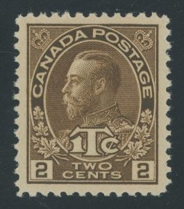 Canada MR4 - 2 cent + 1 cent War Tax Die II - XF Mint never hinged