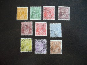 Stamps - Australia - Scott# 66-75 - Used Part Set of 10 Stamps
