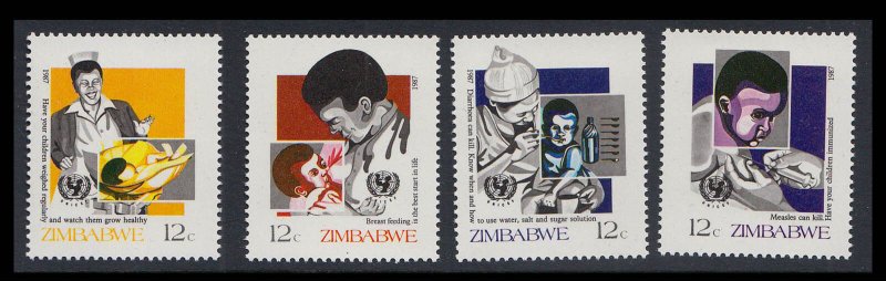 ZIMBABWE - 1987 CHILD SURVIVAL CAMPAIGN - 4V - MINT NH