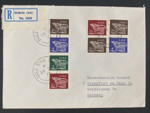 1973 Dublin Ireland Registered Cover To Frankfurt Germany