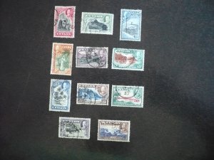 Stamps - Ceylon - Scott# 264-274 - Used Set of 11 Stamps