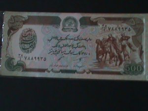 ​AFGHANISTAN-1979- BANK OF AFGHANISTAN $500 AFGHANIS--LIT.-CIRCULATED-VF