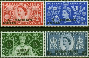 Bahrain 1953 Coronation Set of 4 SG90-93 V.F VLMM 