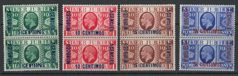 Morocco Agencies, Scott 67-70 (SG 62-65), MNH pairs