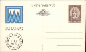 San Marino, Government Postal Card