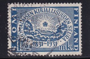 Finland    #181  used  1931 seal of Finnish literacy society