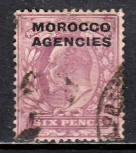 Morocco Agencies - Scott #206 - Used - Perf tear UR cnr., toning - SCV $21