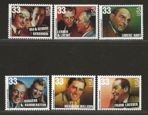 UNITED STATES SC#3345-50 SET/6 VF/MNH