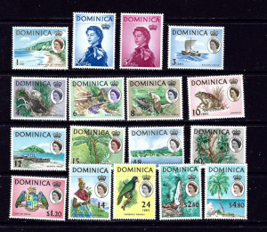 Dominica 164-80 MNH 1963 QEII Definitive Set