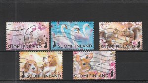 Finland  Scott#  1685-1689  Used  (2023 Fauna and Flowers)