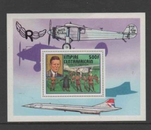 CENTRAL AFRICAN REPUBLIC #302 HISTORY OF AVIATION MINT VF NH O.G S/S aa