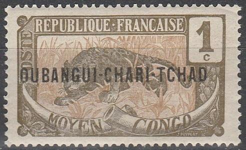 Ubangi-Chari #1 F-VF Unused (V3108)