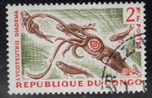 Congo Peoples Republic Scott 119 Used Ex French Congo Fire Squid Stamp