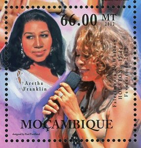 Whitney Houston Stamp Michael Jackson Kevin Costner Aretha Franklin MNH #5645 