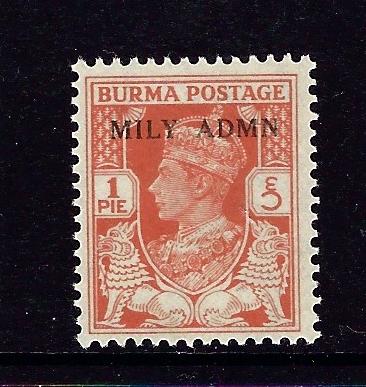 Burma 35 Hinged 1945 overprint issue