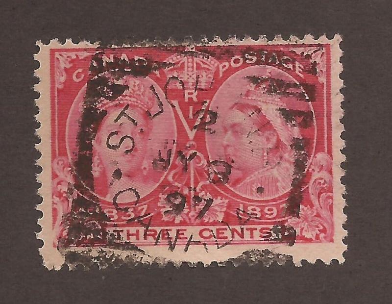 CANADA #53 USED SQUARED CIRCLE CANCEL JUBILEE FULLY DATED