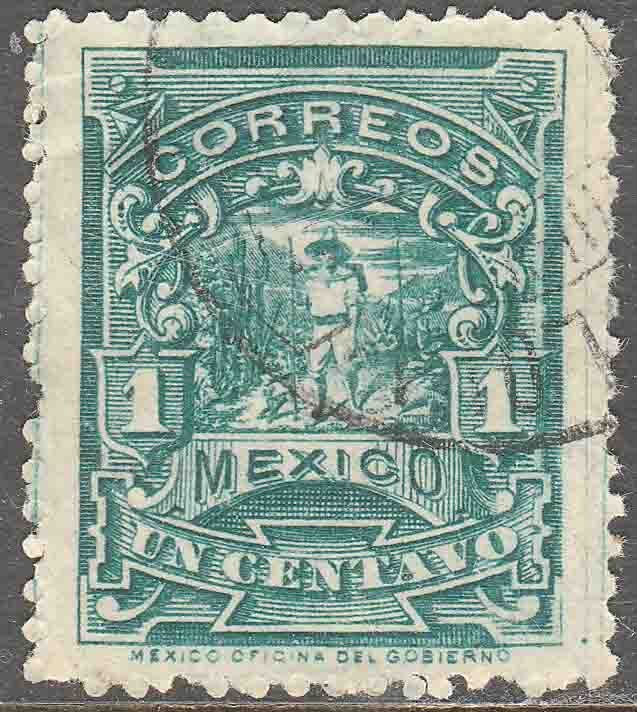 MEXICO 242 1¢ MULITA WMK CORREOSEUM USED. F-VF. (147)