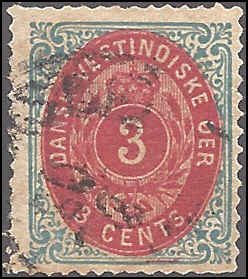 Danish West Indies 6b Used... SCV $17.00