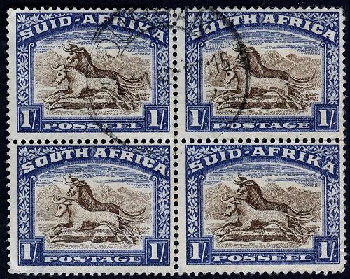 South Africa  # 62  Used  VF CDS  block of 4   Cat.  $ 20