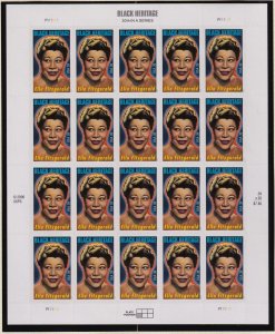 2007 Ella Fitzgerald singer Sc 4120 mint 39c sheet of 20 Black Heritage