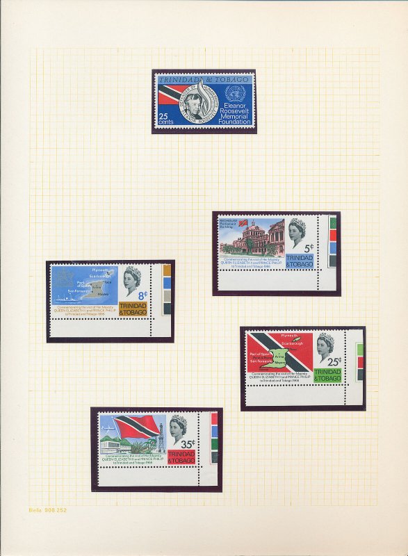 TRINIDAD AND TOBAGO QE Sport Space to $5 MNH (Approx 60 stamps) TK1543 