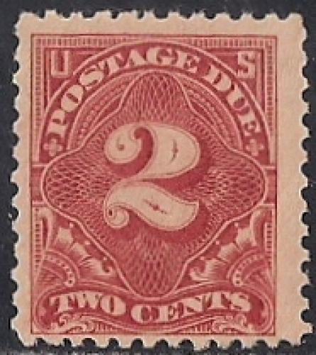 J62 2 cent Carmine Rose mint OG NH VF