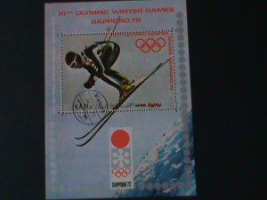 YEMEN-1972 OLYMPIC GAMES-SAPPORO'72 -JAPAN-CTO  S/S VERY FINE-FANCY CANCEL