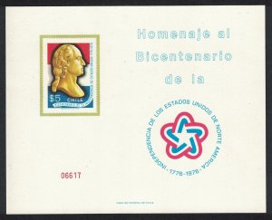 Chile American Revolution Souvenir Card 1976 MNH SC#492 SG#776 MI#757