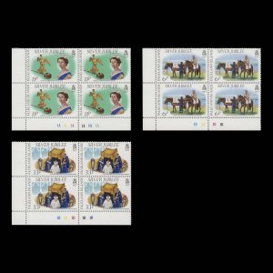 Falkland Islands 1977 (MNH) Silver Jubilee plate blocks ––